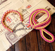 Load image into Gallery viewer, Matching Martingale Collar and Leash Rope Sets