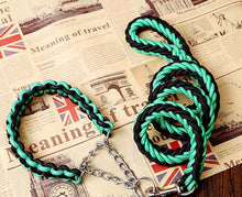Load image into Gallery viewer, Matching Martingale Collar and Leash Rope Sets