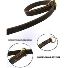 Load image into Gallery viewer, Real Leather Slip Collar
