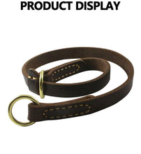 Load image into Gallery viewer, Real Leather Slip Collar