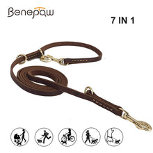 Load image into Gallery viewer, Genuine Leather Dog Leash: Benepaw

