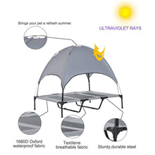 Load image into Gallery viewer, Portable Elevated dog bed with Sun Canopy
