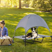 Load image into Gallery viewer, Portable Elevated dog bed with Sun Canopy
