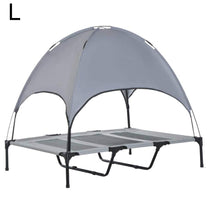 Load image into Gallery viewer, Portable Elevated dog bed with Sun Canopy

