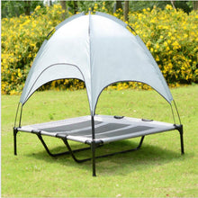 Load image into Gallery viewer, Portable Elevated dog bed with Sun Canopy
