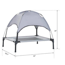 Load image into Gallery viewer, Portable Elevated dog bed with Sun Canopy
