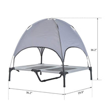 Load image into Gallery viewer, Portable Elevated dog bed with Sun Canopy
