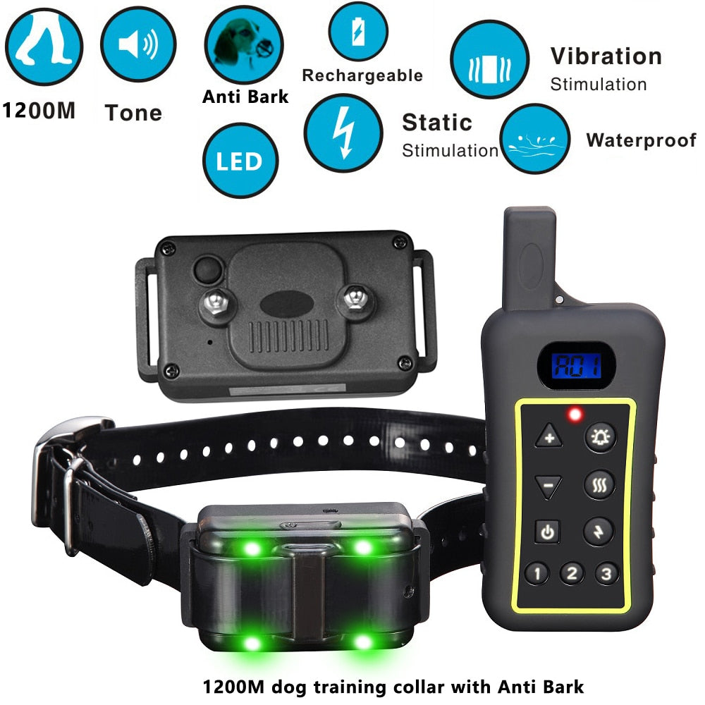 Trainertec PTS1200 LED Remote Dog Training Collar